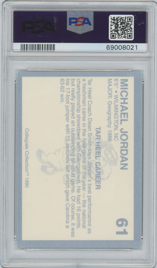 1990 North Carolina Michael Jordan Collegiate Collection #61 PSA 9