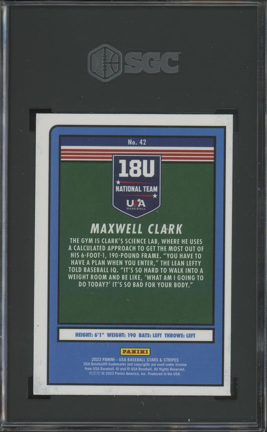 2023 Panini Stars And Stripes Maxwell Clark #42 SGC 9