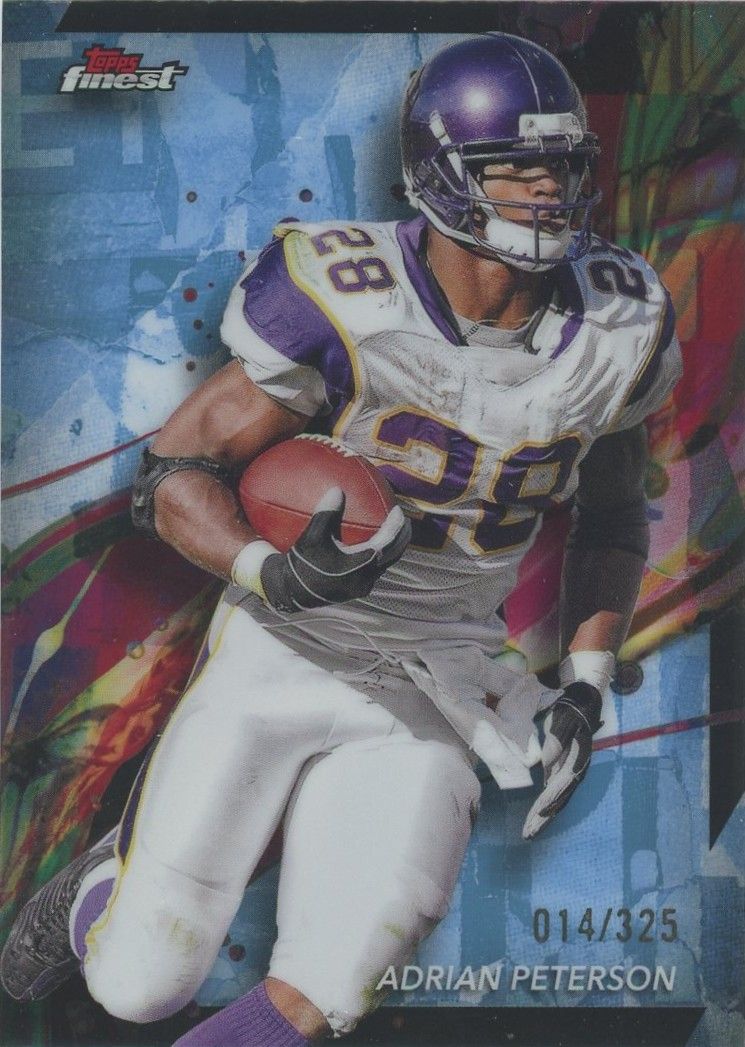 Adrian Peterson 2024 Topps Finest Sky Blue #14/325 #48