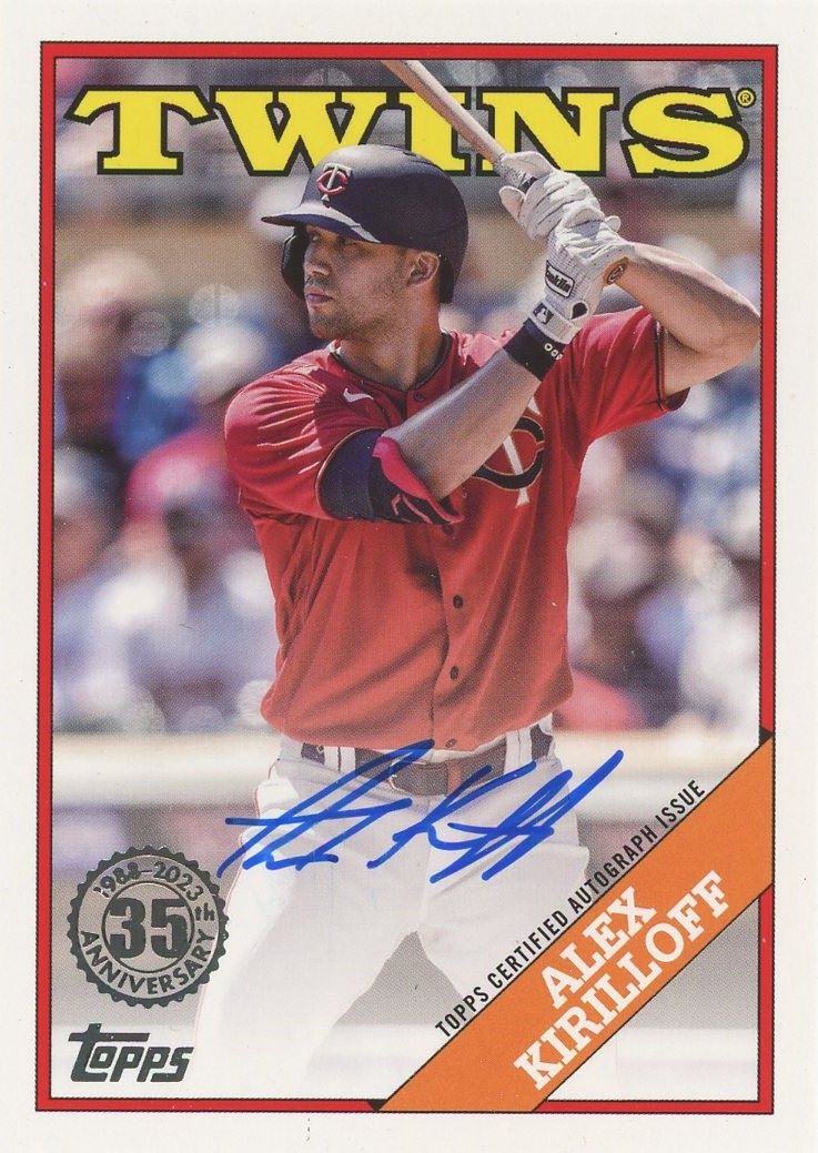 Alex Kirilloff 2023 Topps Series 2 1988 Autograph #88BA-AK Auto Minnesota Twins