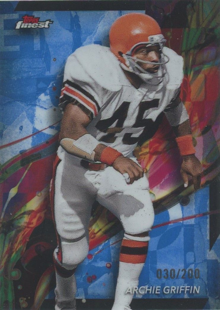 Archie Griffin 2024 Topps Finest Blue Refractor #30/200 #14 CIncinnati