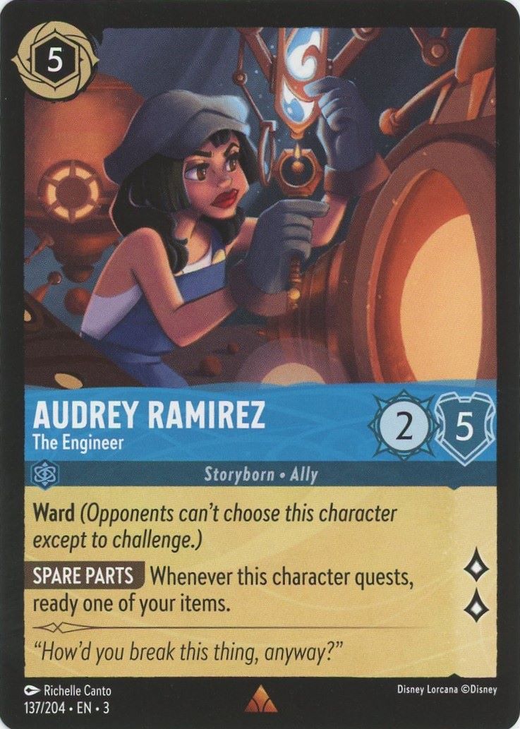 Disney Lorcana Into the Inklands Audrey Ramirez The Engineer Rare #137
