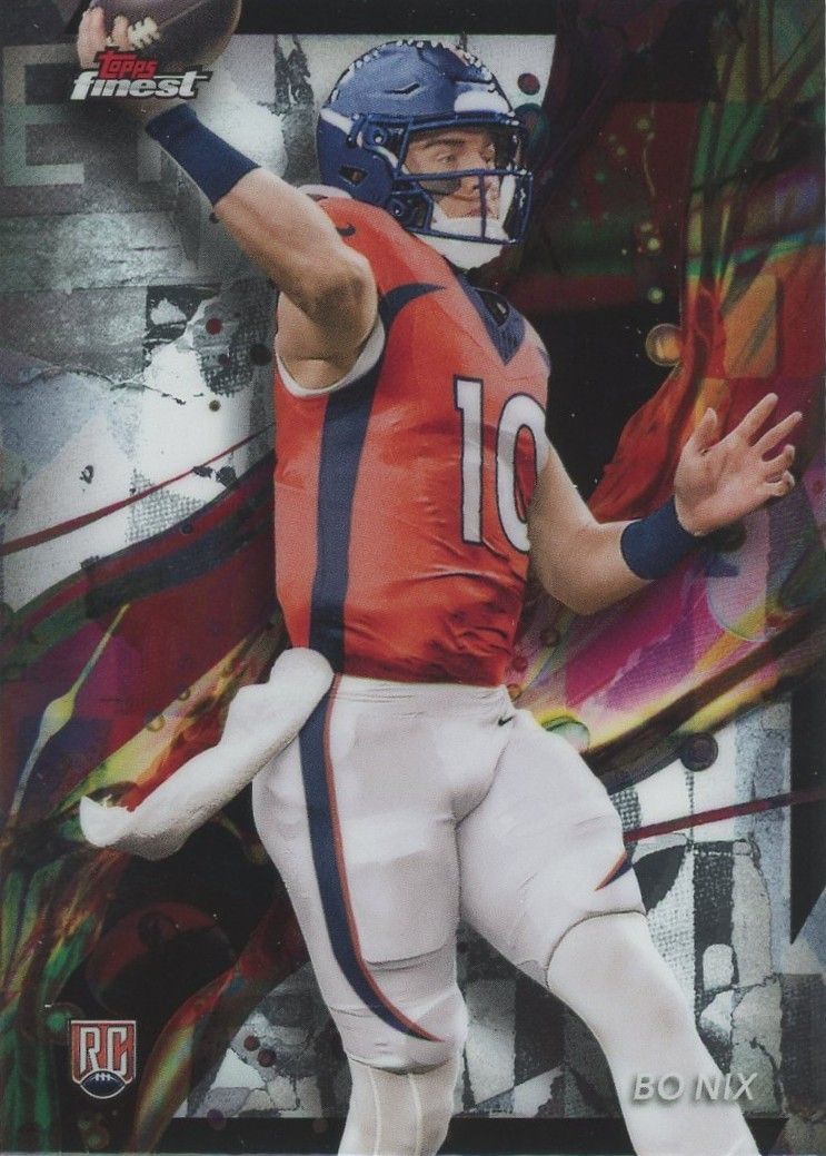 Bo Nix 2024 Topps Finest Rookie RC Denver Broncos #63 Common