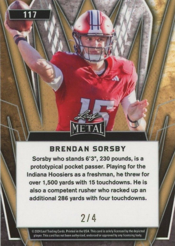 Brendan Sorsby 2024 Leaf Metal XRC #2/4 #117