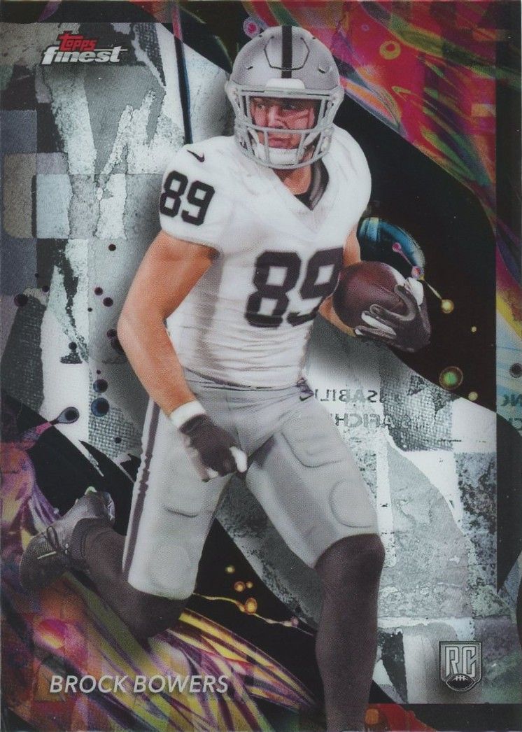 Brock Bowers 2024 Topps Finest RC Rookie #182 Uncommon Las Vegas Raiders