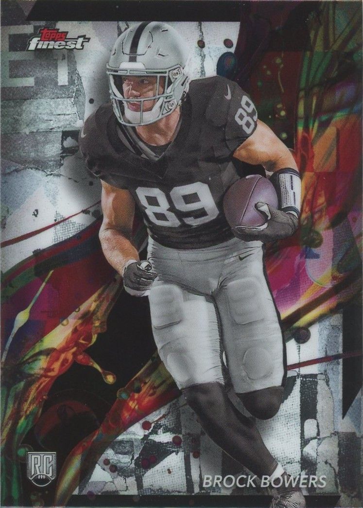 Brock Bowers 2024 Topps Finest Rookie RC #82 Las Vegas Raiders