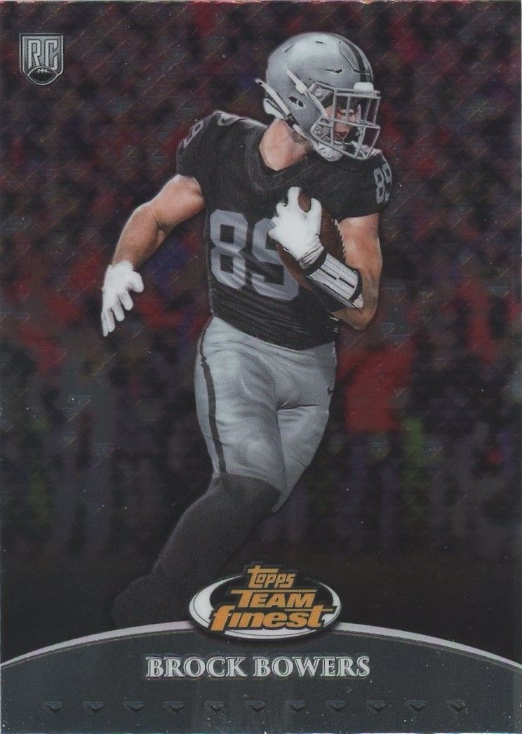 Brock Bowers 2024 Topps Finest Team Finest RC Rookie #TF-9 Las Vegas Raiders