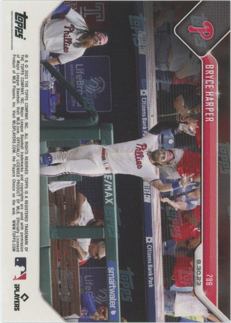 2023 Topps Now Bryce Harper 300th Career Home Run #786