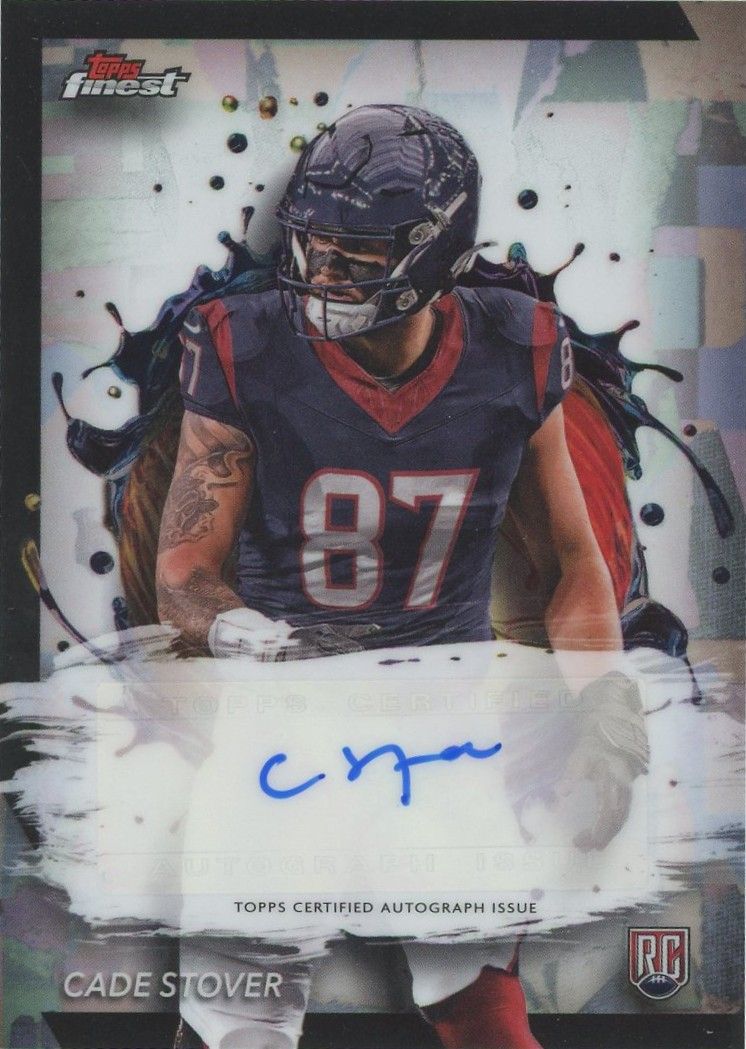 Cade Stover 2024 Topps Finest Refractor Autograph Rookie RC #RFA-CS Texans