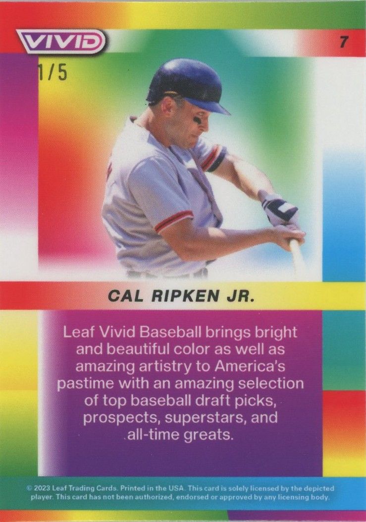 Cal Ripken Jr. 2023 Leaf Vivid Crystal #1/5 #7