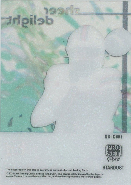 Cam Ward 2024 Leaf Pro Set Pure Clear Stardust Auto #1/4 #SD-CW1