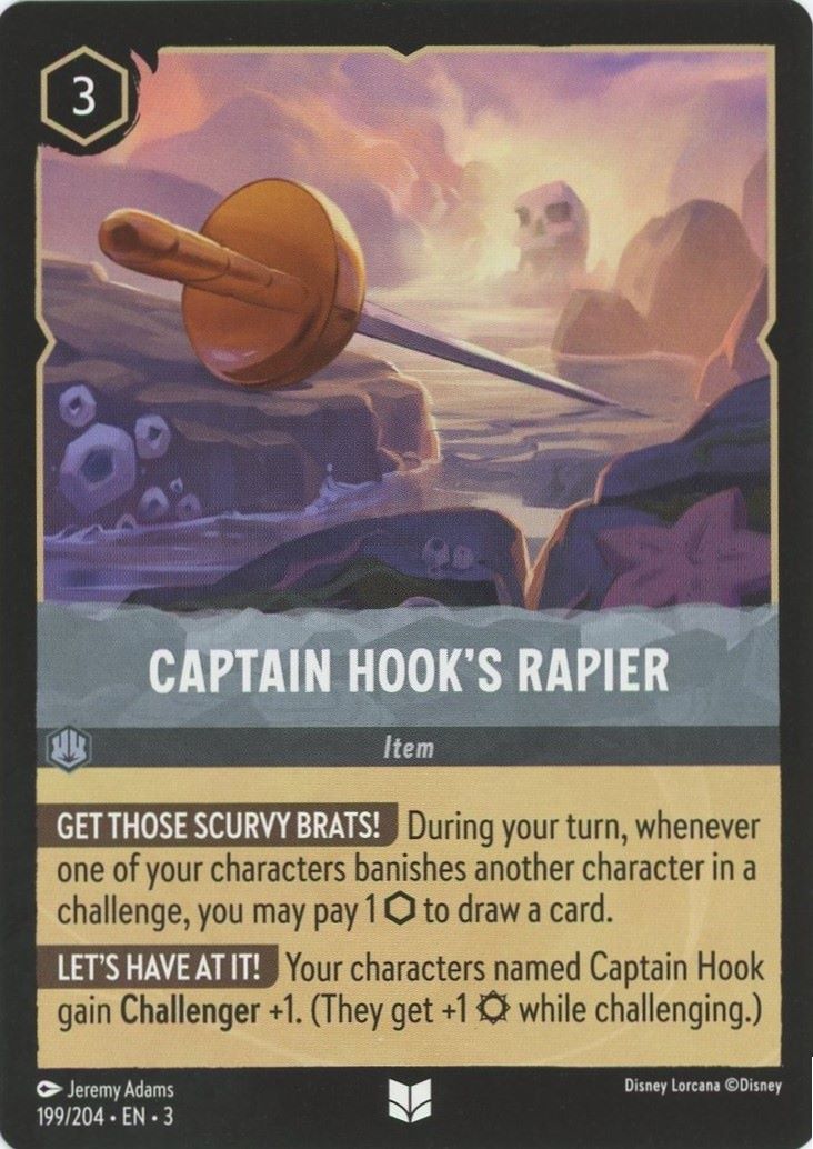Captain Hook's Rapier Disney Lorcana Into the Inklands #199 Uncommon
