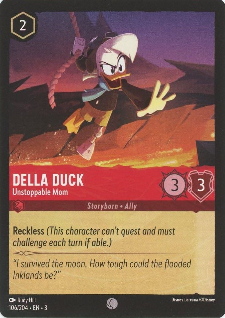 Della Duck Unstoppable Mom Disney Lorcana Into the Inklands #106 Common