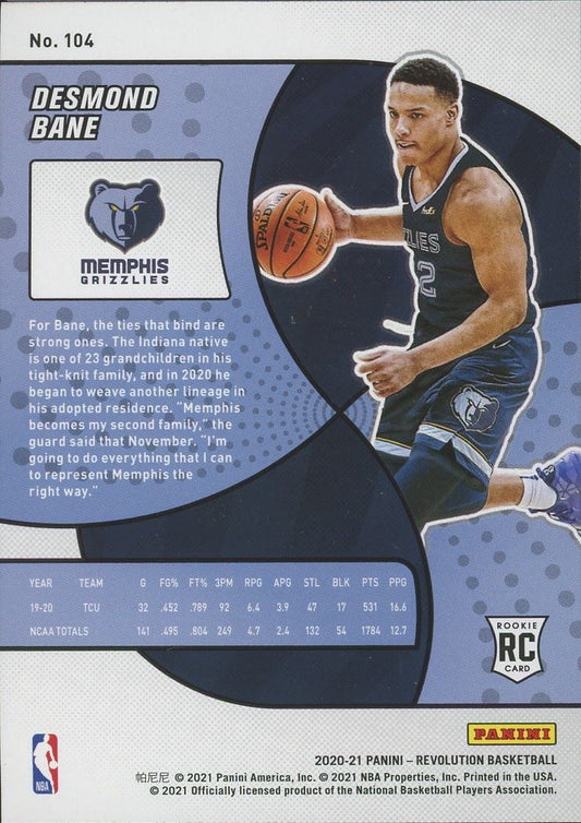 2020-21 Panini Revolution Desmond Bane Rookie #104