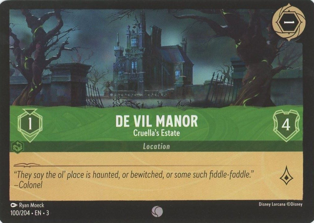 De Vil Manor Cruella's Estate Disney LorcanaInto the Inklands #100 Common