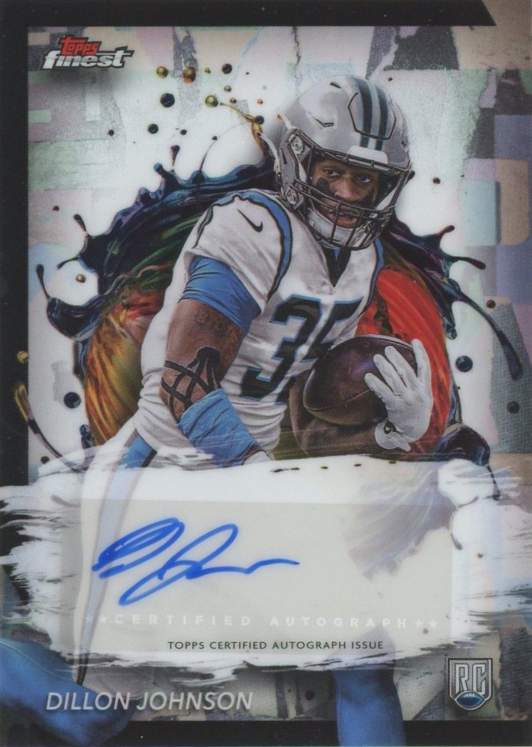 Dillon Johnson 2024 Topps Finest Rookie RC Auto #RFA-DJ Carolina Panthers