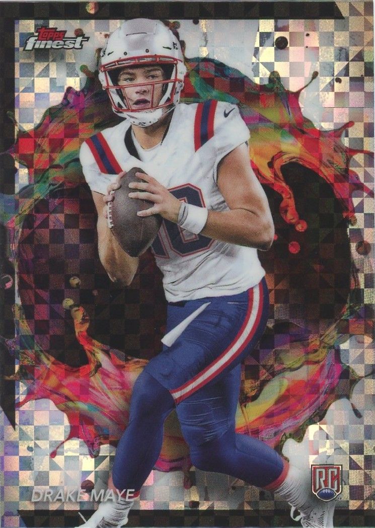 Drake Maye 2024 Topps Finest Checkerboard Rare Rookie RC #248