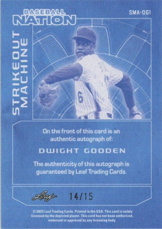 Dwight Gooden 2025 Leaf Baseball Nation Auto #14/15 #SMA-DG1