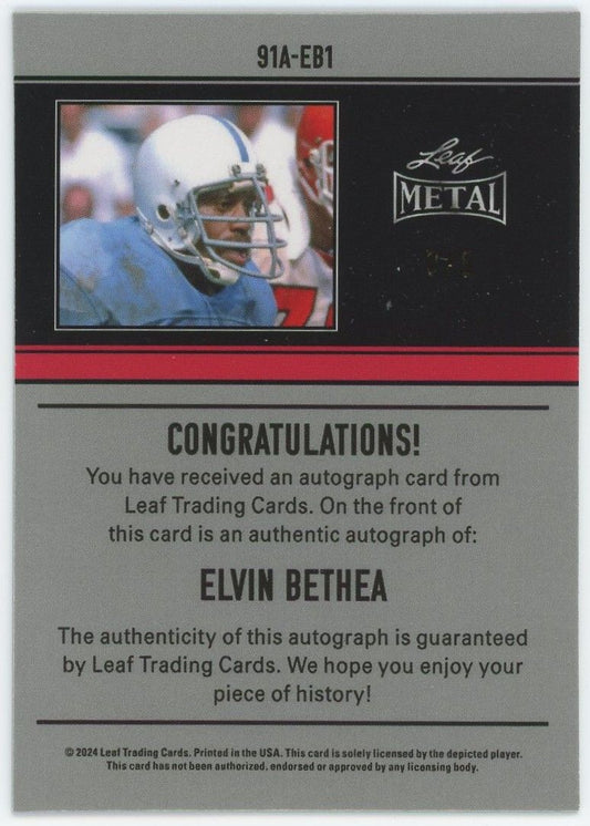 2024 Leaf Metal Elvin Bethea Silver Disco Auto #2/5 #91A-EB1