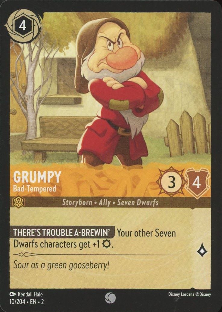 Disney Lorcana: Rise of the Floodborn Grumpy Bad-Tempered #10 Common