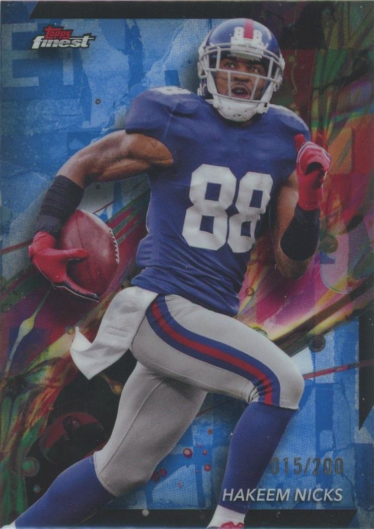 Hakeem Nicks 2024 Topps Finest Blue #15/200 #1 - Giants