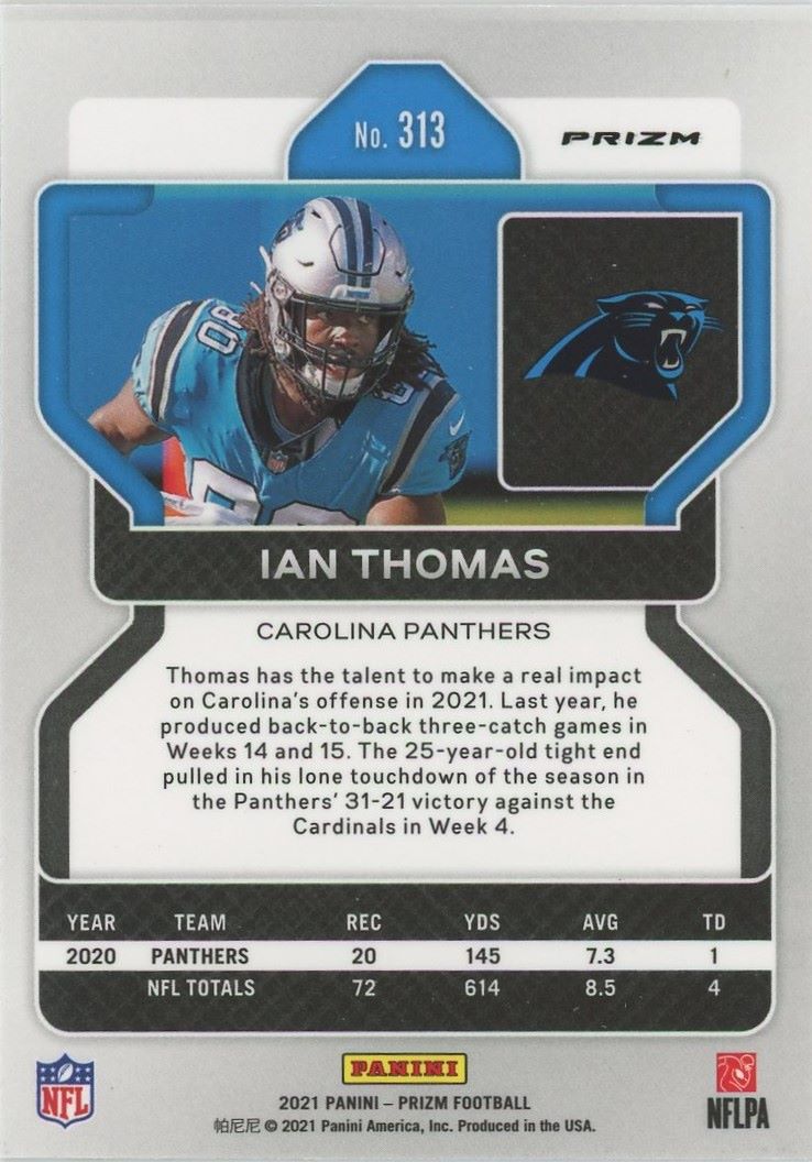 Ian Thomas 2021 Panini Prizm Orange Disco Prizm #313