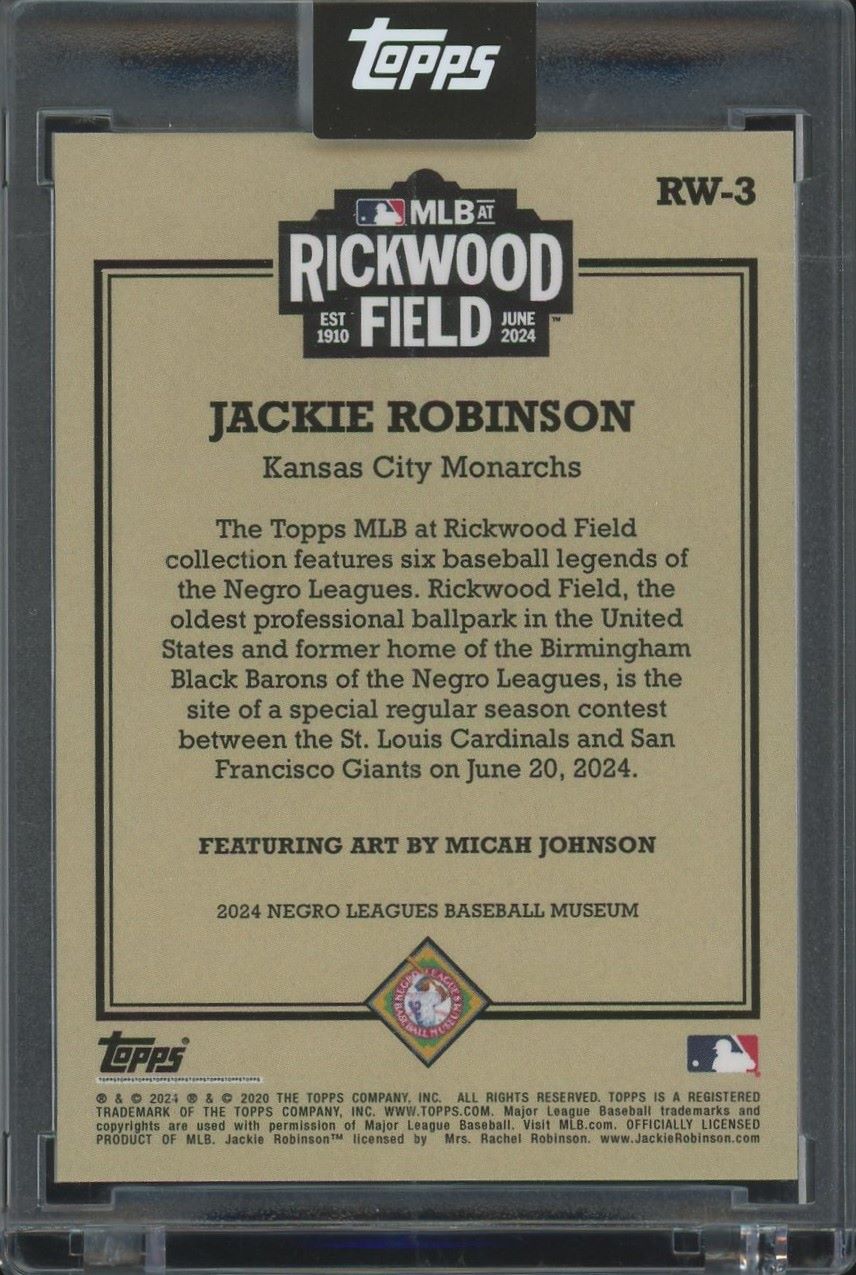 2024 Topps Jackie Robinson Rickwood Negro League Collection #RW-3