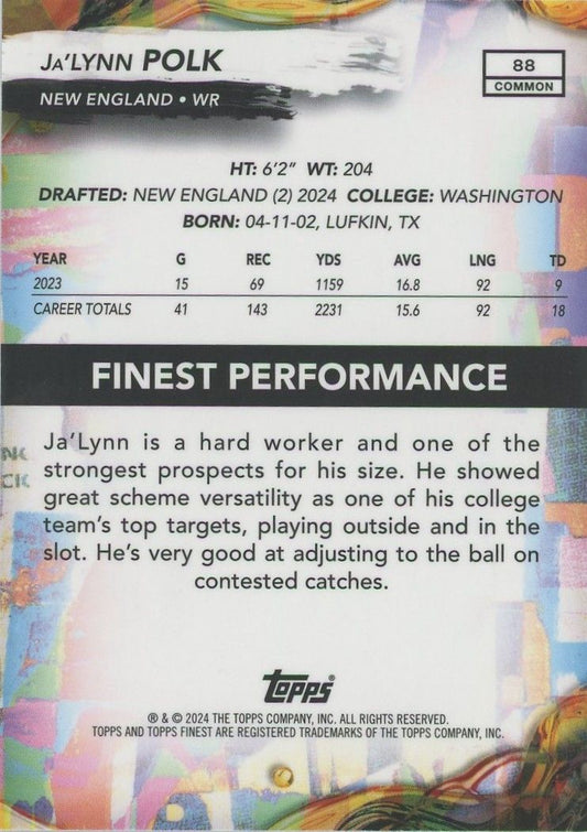 Ja’Lynn Polk 2024 Topps Finest Sky Blue Rookie RC #60/325 #88