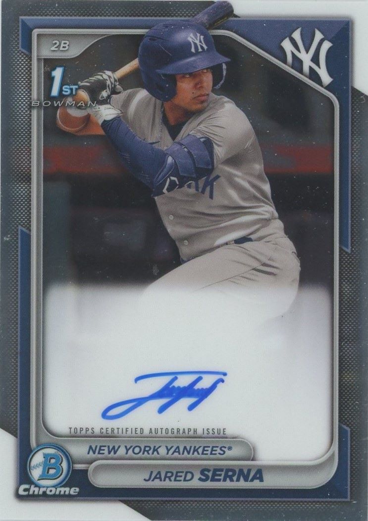 Jared Serna 2024 Bowman Chrome 1st Auto #CPA-JS NY Yankees