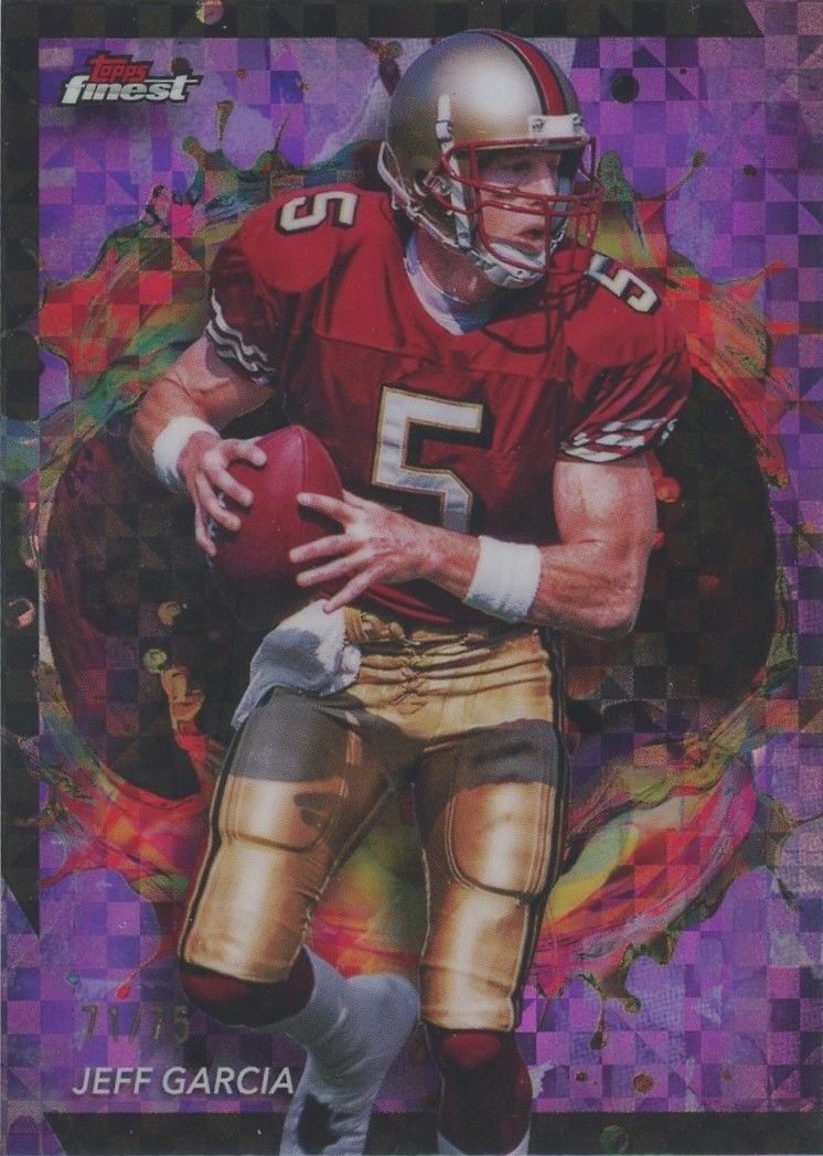 Jeff Garcia 2024 Topps Finest Purple Checkerboard #71/75 #239 49ers