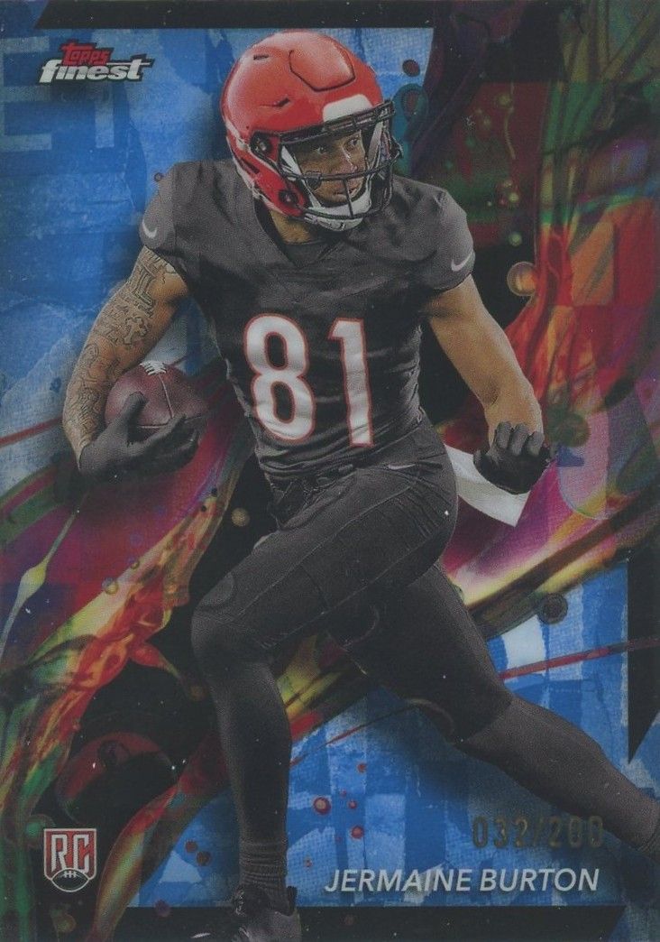 Jermaine Burton 2024 Topps Finest Blue Rookie RC #32/200 #95