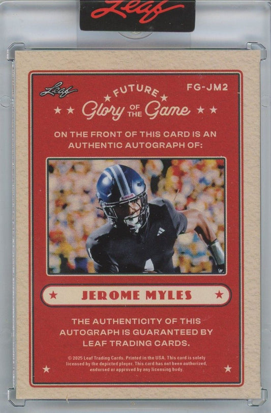 Jerome Myles Leaf Future Glory Of The Game Auto #21/25 #FG-JM2