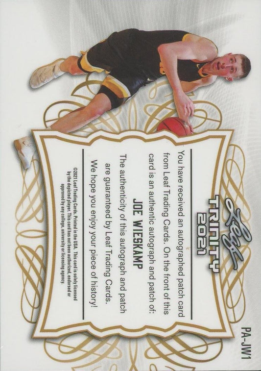 2022-23 Leaf Trinity Joe Wieskamp Flashback Patch Auto #15/99 #PA-JW1
