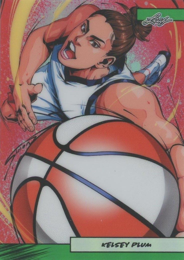 Kelsey Plum 2024 Leaf Anime Nation Green #3/5 #AN2B-39 Aces!