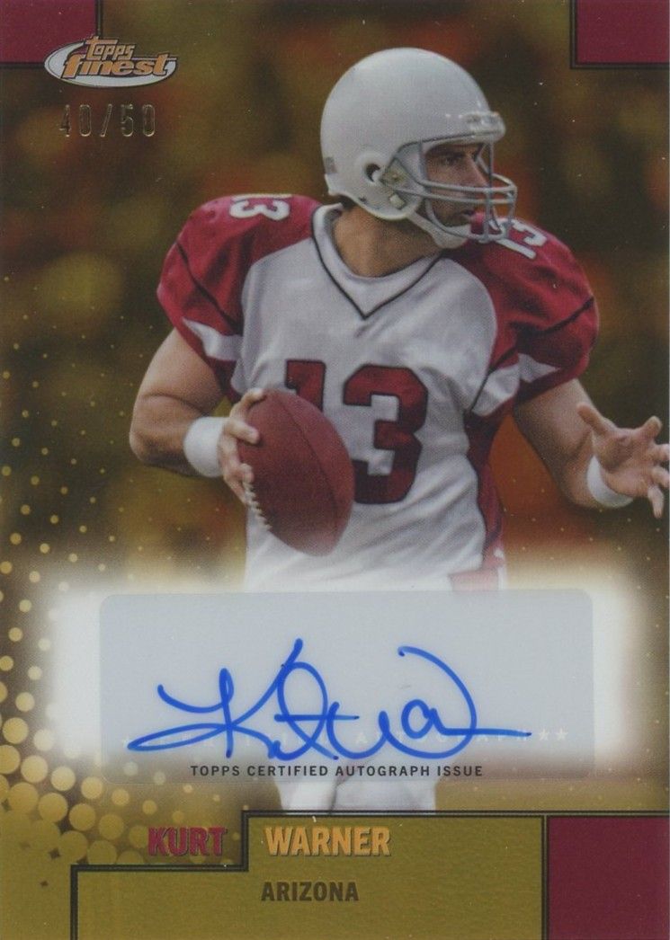 Kurt Warner 2024 Topps Finest Flasback Auto #40/50 #FBA-KWA