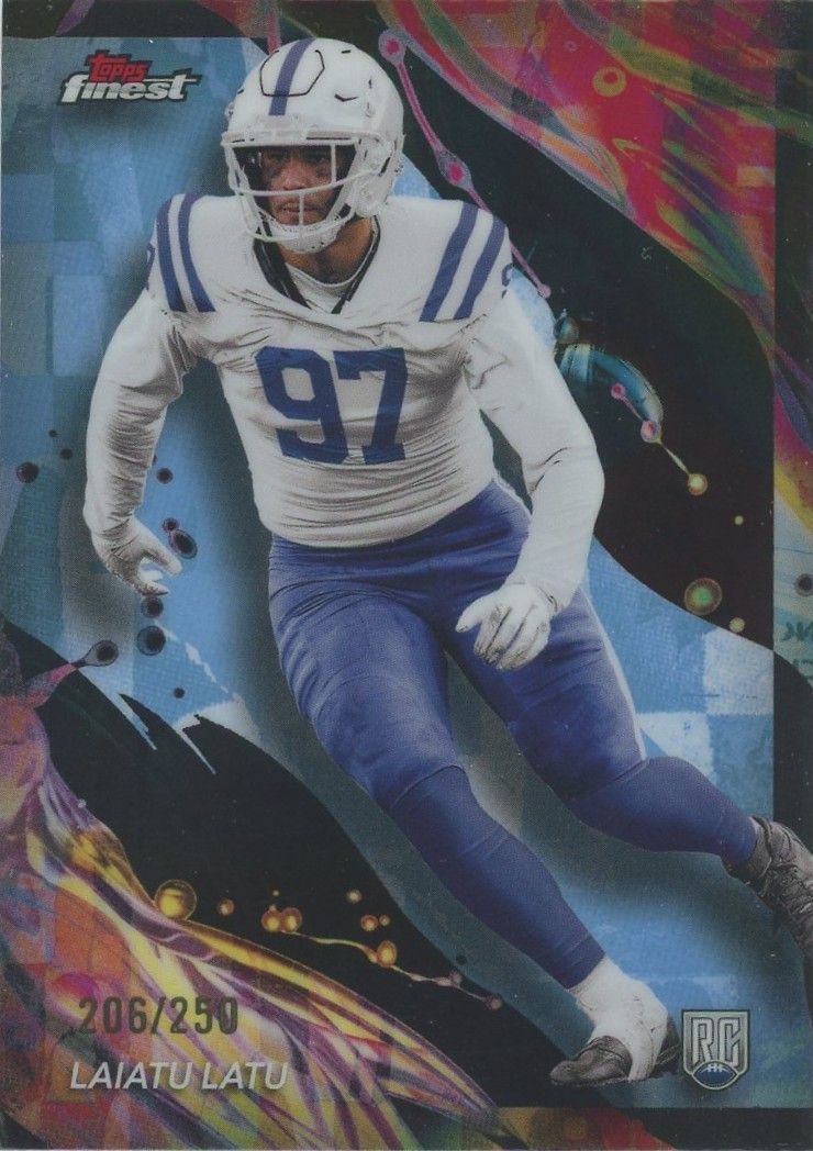 Laiatu Latu 2024 Topps Finest Blue Rookie RC #206/250 #158