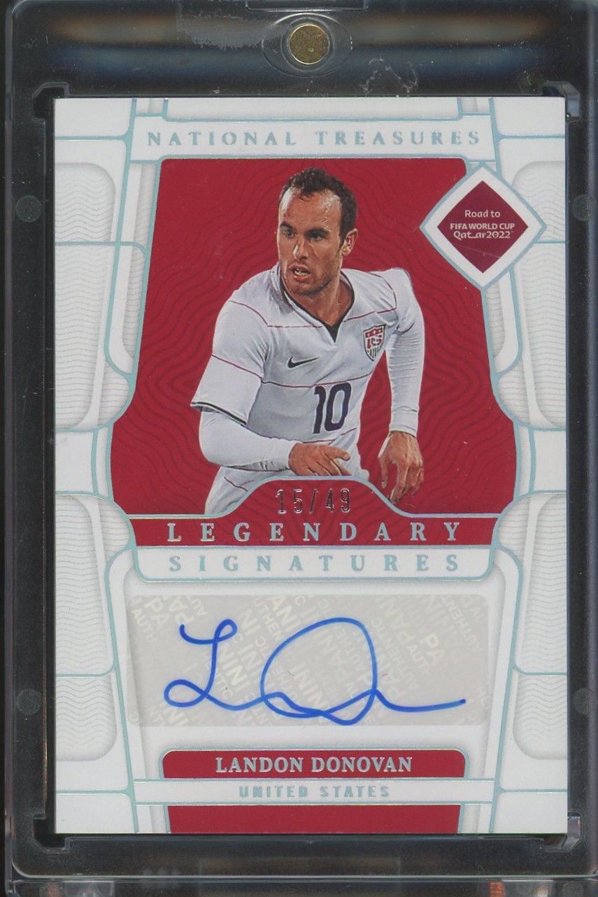 Landon Donovan 2022 National Treasures Road to The World Cup Auto #15/49 #LS-LDO