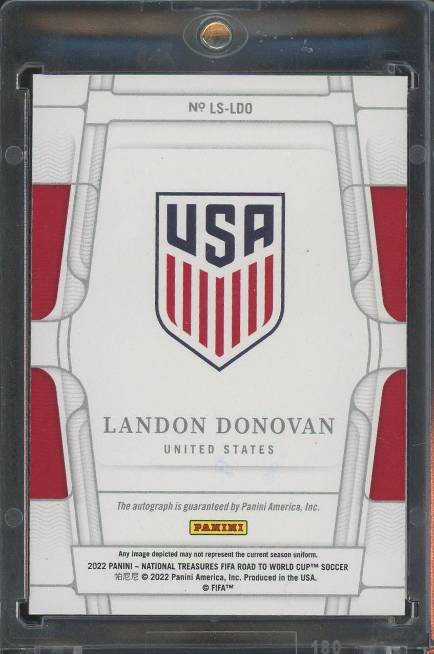 Landon Donovan 2022 National Treasures Road to The World Cup Auto #15/49 #LS-LDO