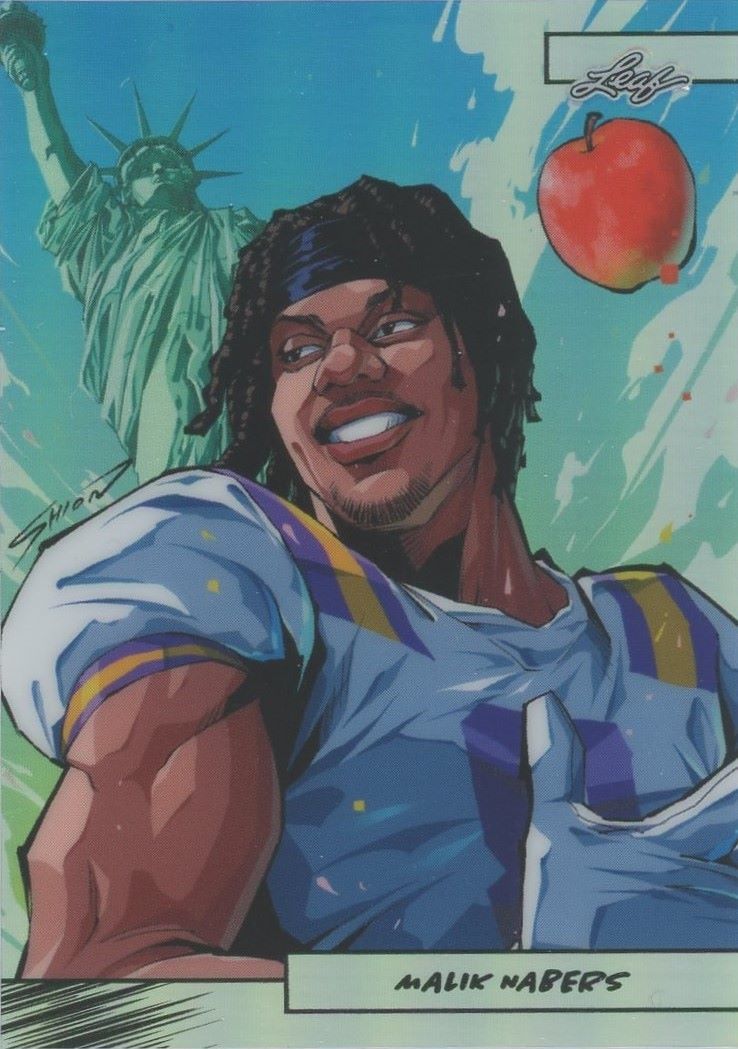 Malik Nabers 2024 Leaf Anime Nation Silver #33/99 #AN2B-37