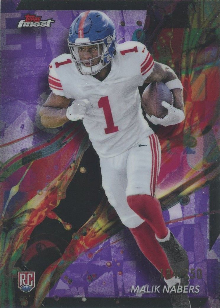 Malik Nabers 2024 Topps Finest Purple Rookie RC #184/250 #90