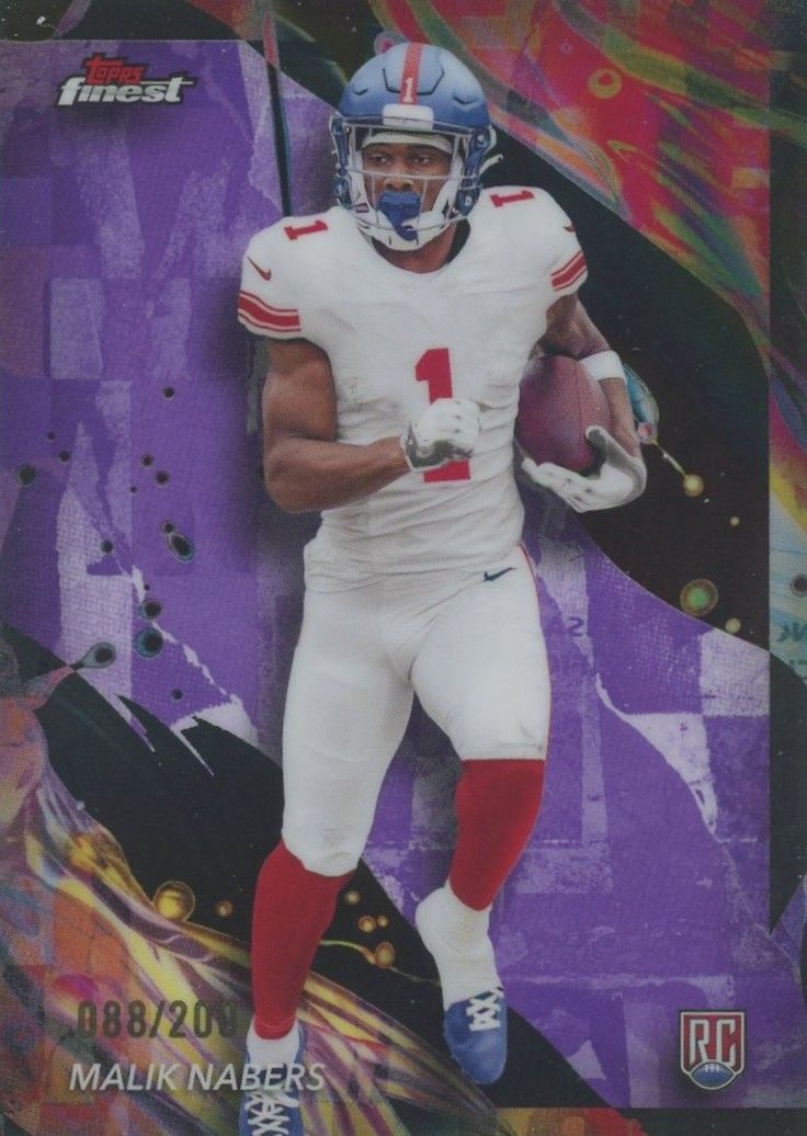 Malik Nabers 2024 Topps Finest Purple Rookie RC #88/200 #190