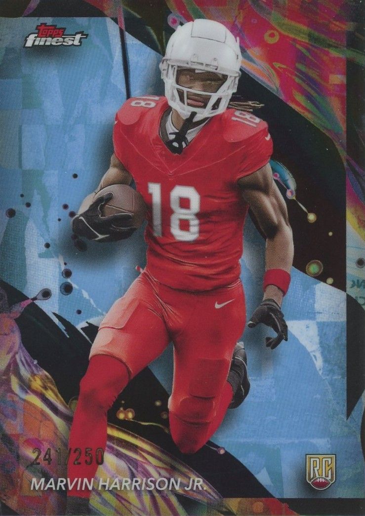 Marvin Harrison Jr 2024 Topps Finest Sky Blue Refractor Rookie RC #241/250 #189