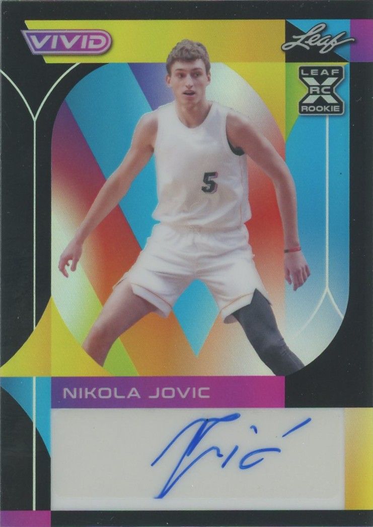 Nikola Jovic 2022-23 Leaf Vivid Rookie RC Auto #19/20 #BA-NJ1