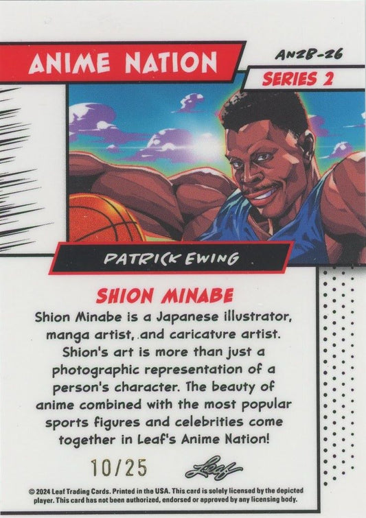 2024 Leaf Metal Patrick Ewing Anime Nation #10/25 #AN2B-26