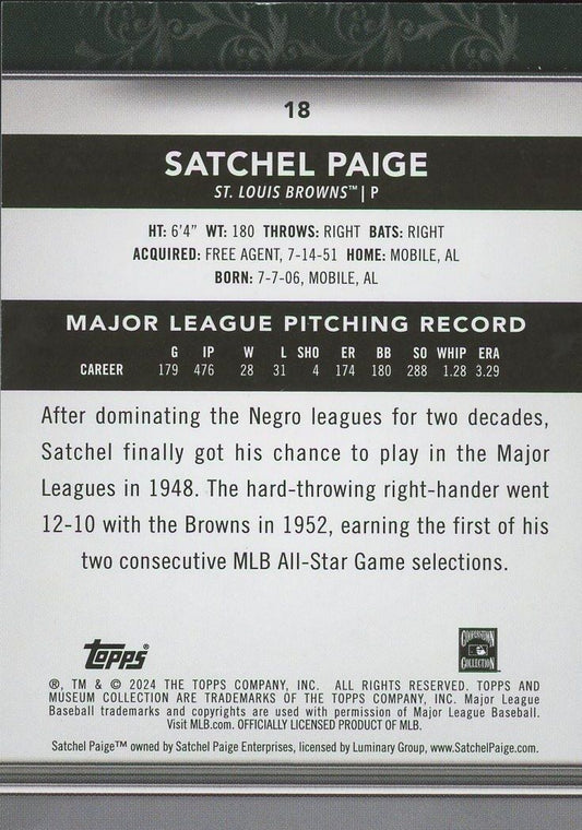 2024 Topps Museum Collection Satchel Paige #18
