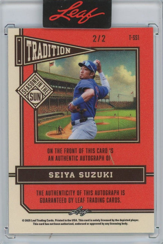 Seiya Suzuki 2025 Seasons In The Sun Tradition Crystal #2/2 #T-SS1 Cubs