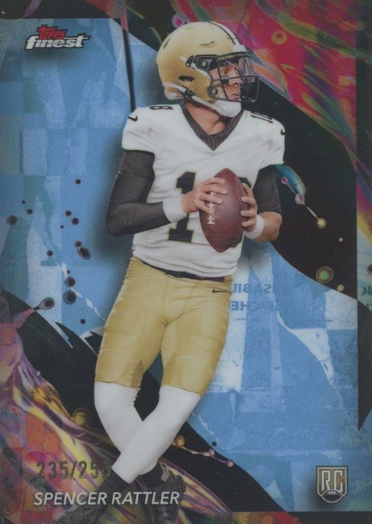 Spencer Rattler 2024 Topps Finest Sky Blue Refractor Rookie RC #235/250 #164