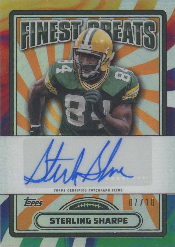 Sterling Sharpe 2024 Topps Finest Finest Greats Auto #7/10 #FG-SS