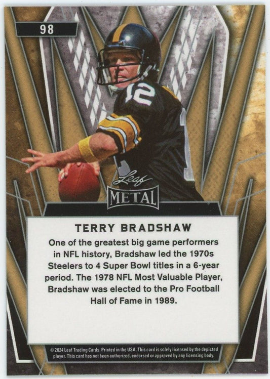 2024 Leaf Metal Football Terry Bradshaw #98