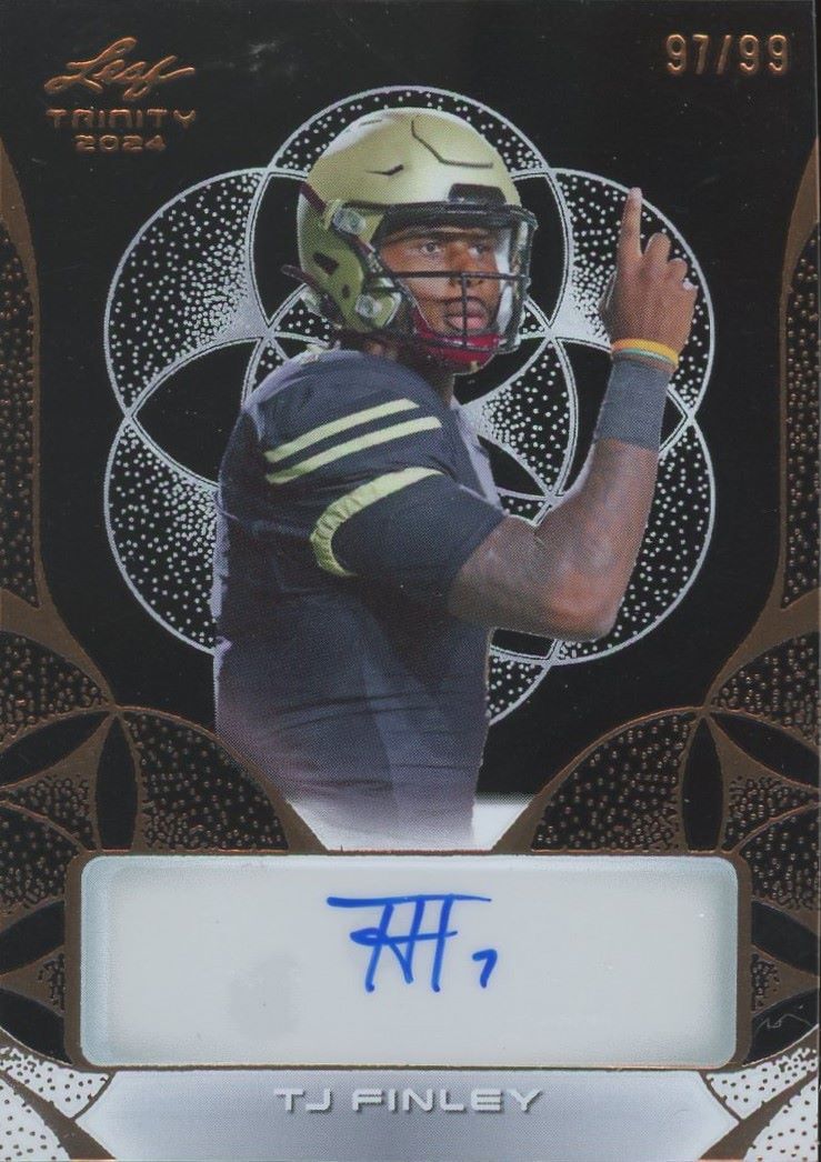 Tj Finley 2024 Leaf Trinity Clear Bronze Auto #97/99 #CA-TJF